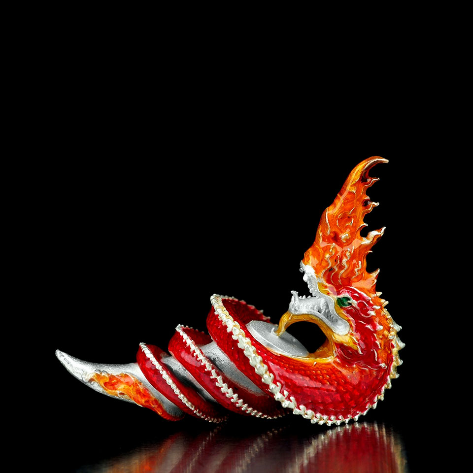 เขี้ยวพญานาค รุ่นอุดมมงคล เนื้อเงินลงยาราชาวดีสีแดง - Image 7