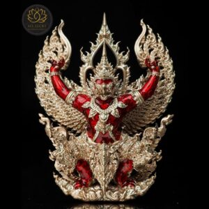 Alternative view of พญาครุฑทวียศ มหาลาภ แคล้วคลาด ชนะมาร เนื้อไวบรอนซ์ องค์ลงยาแดง