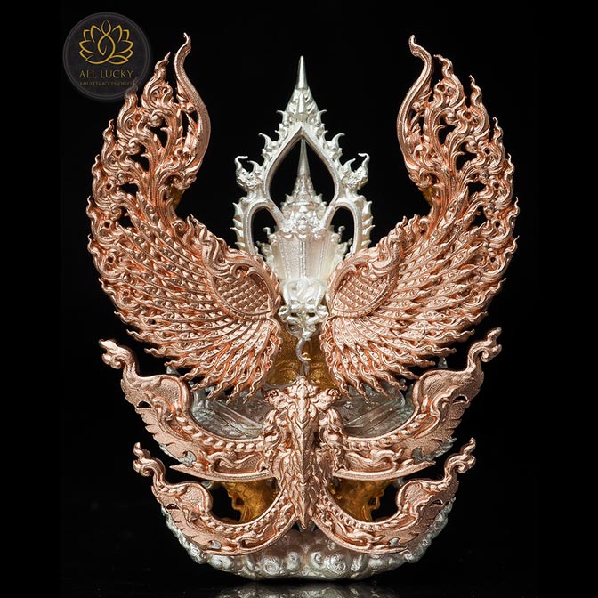 พญาครุฑทวียศ มหาลาภ แคล้วคลาด ชนะมาร เนื้อบรอนซ์ชุบ 3K - Image 3