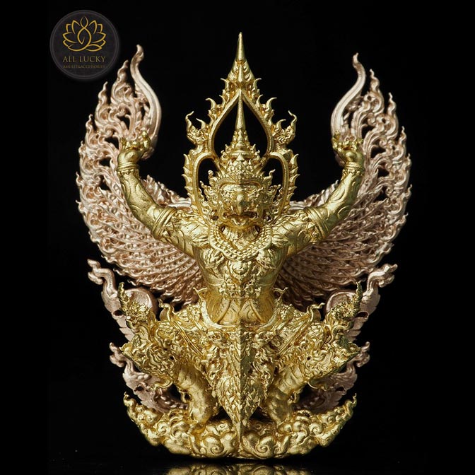 พญาครุฑทวียศ มหาลาภ แคล้วคลาด ชนะมาร เนื้อไวท์บรอนซ์ องค์ทองเทวฤทธิ์ - Image 2