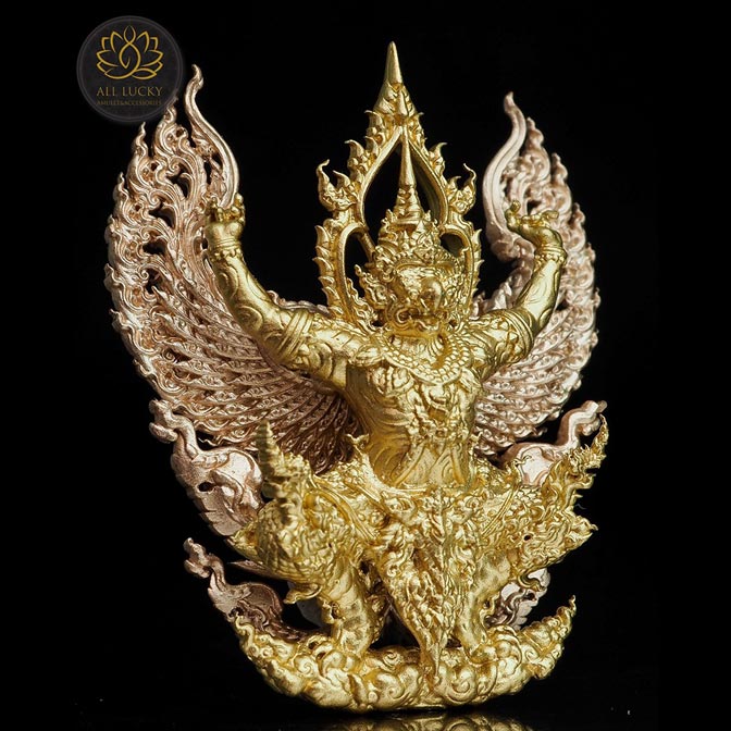 พญาครุฑทวียศ มหาลาภ แคล้วคลาด ชนะมาร เนื้อไวท์บรอนซ์ องค์ทองเทวฤทธิ์ - Image 3